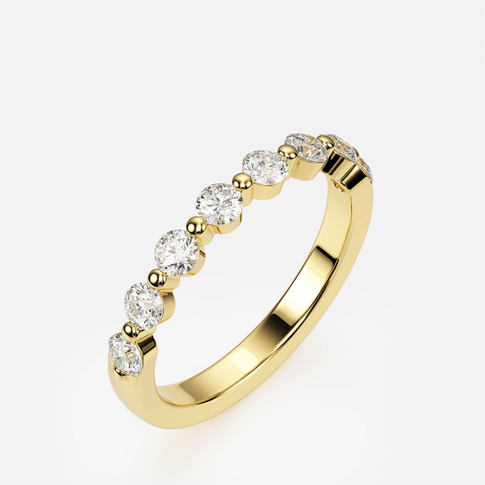 Bubble Cascade — Yellow Gold 585, Round