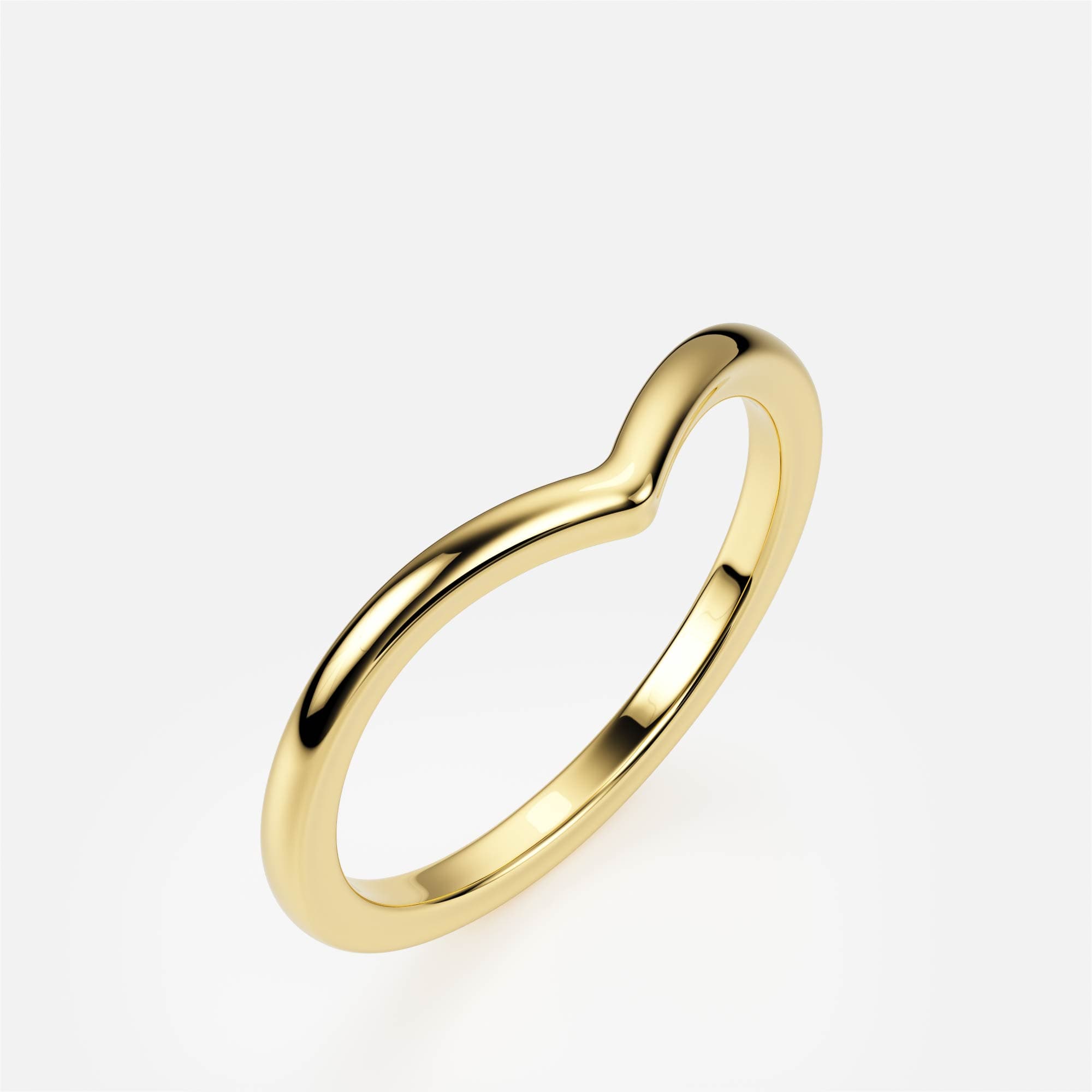 Chevron Line — Жёлтое золото 585, Круглая