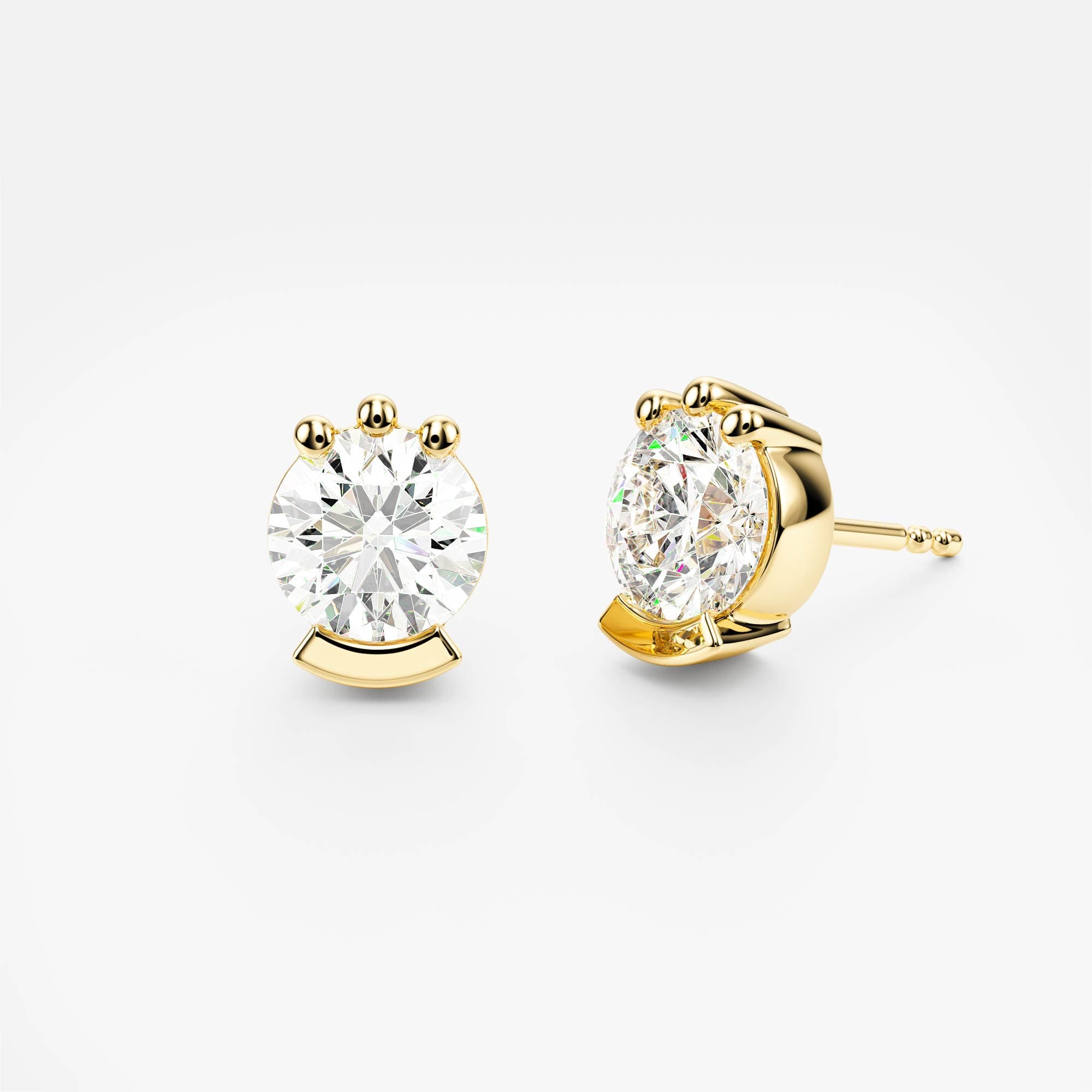 Crescent Claw Studs — Жёлтое золото 585