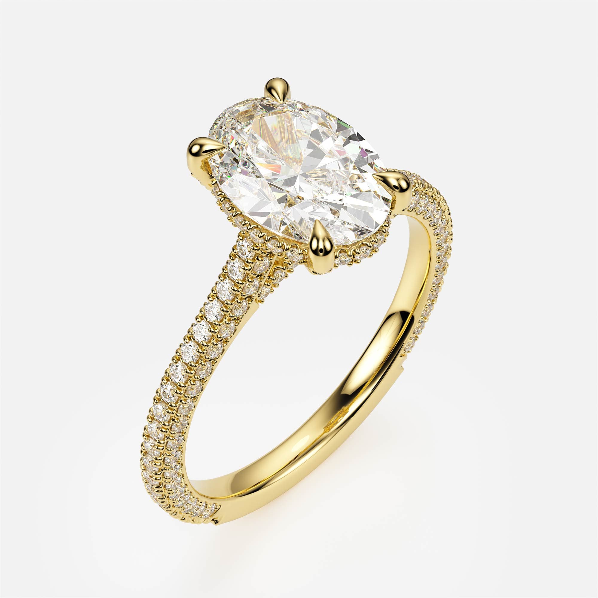 Diamond Veil — Yellow Gold 585, Oval