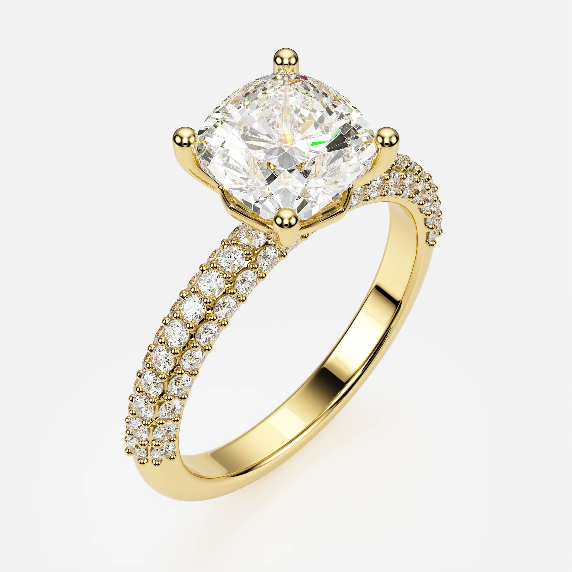 Duo Pavé — Դեղին ոսկի 585