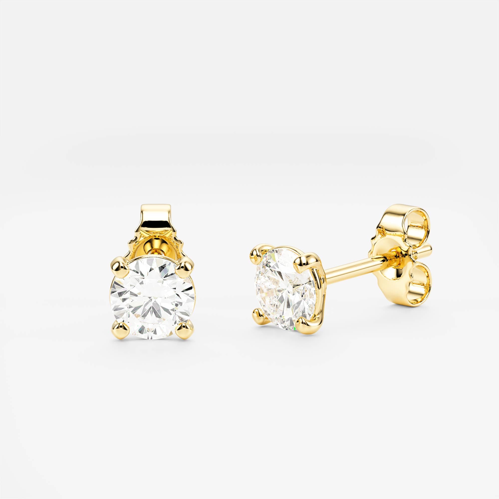 Eternal Solitaire Studs — Yellow Gold 585