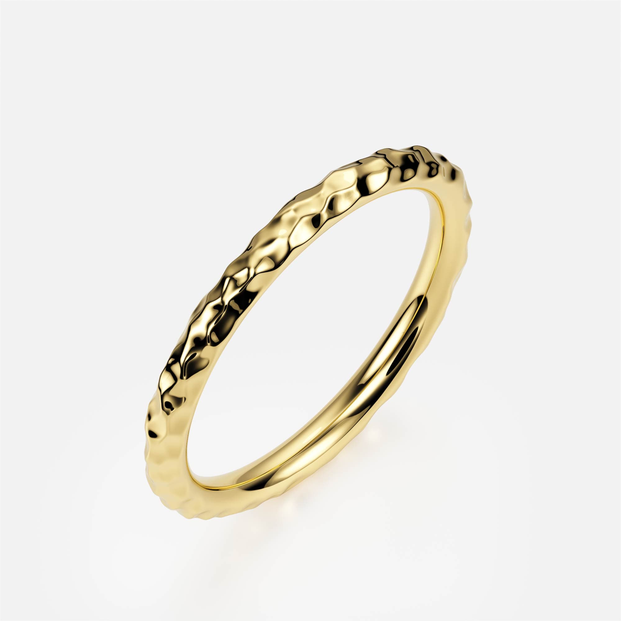 Hammered Classic — Yellow Gold 585, Round