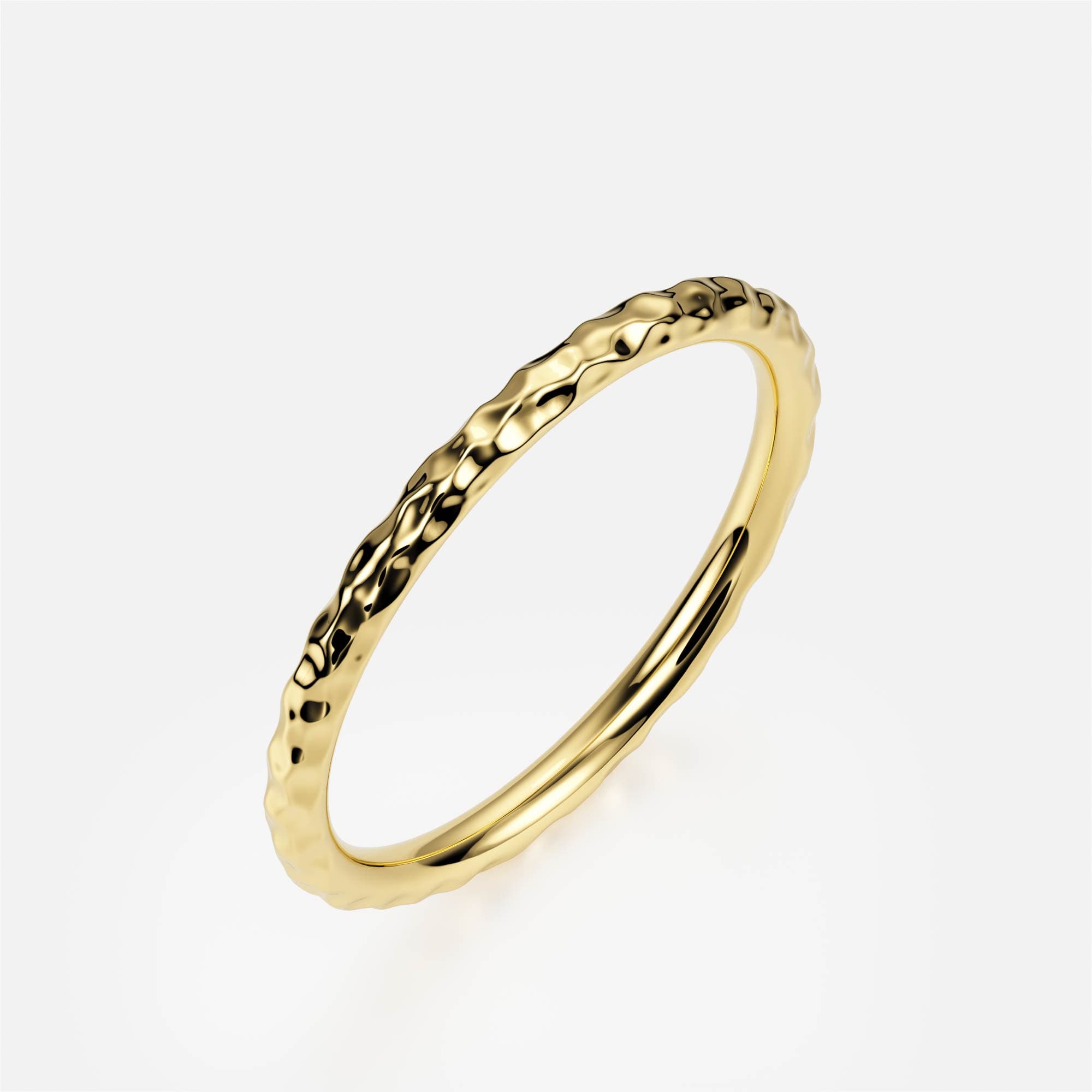 Hammered Fine — Yellow Gold 585, Round