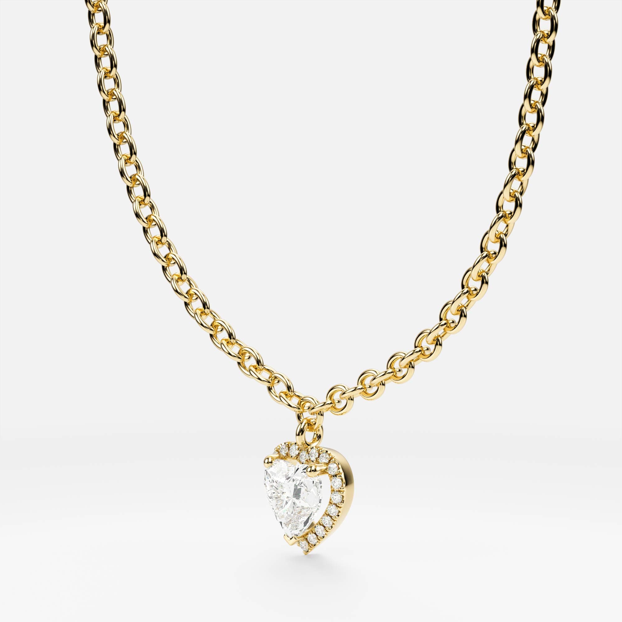 Heart Halo — Жёлтое золото 585, Сердце