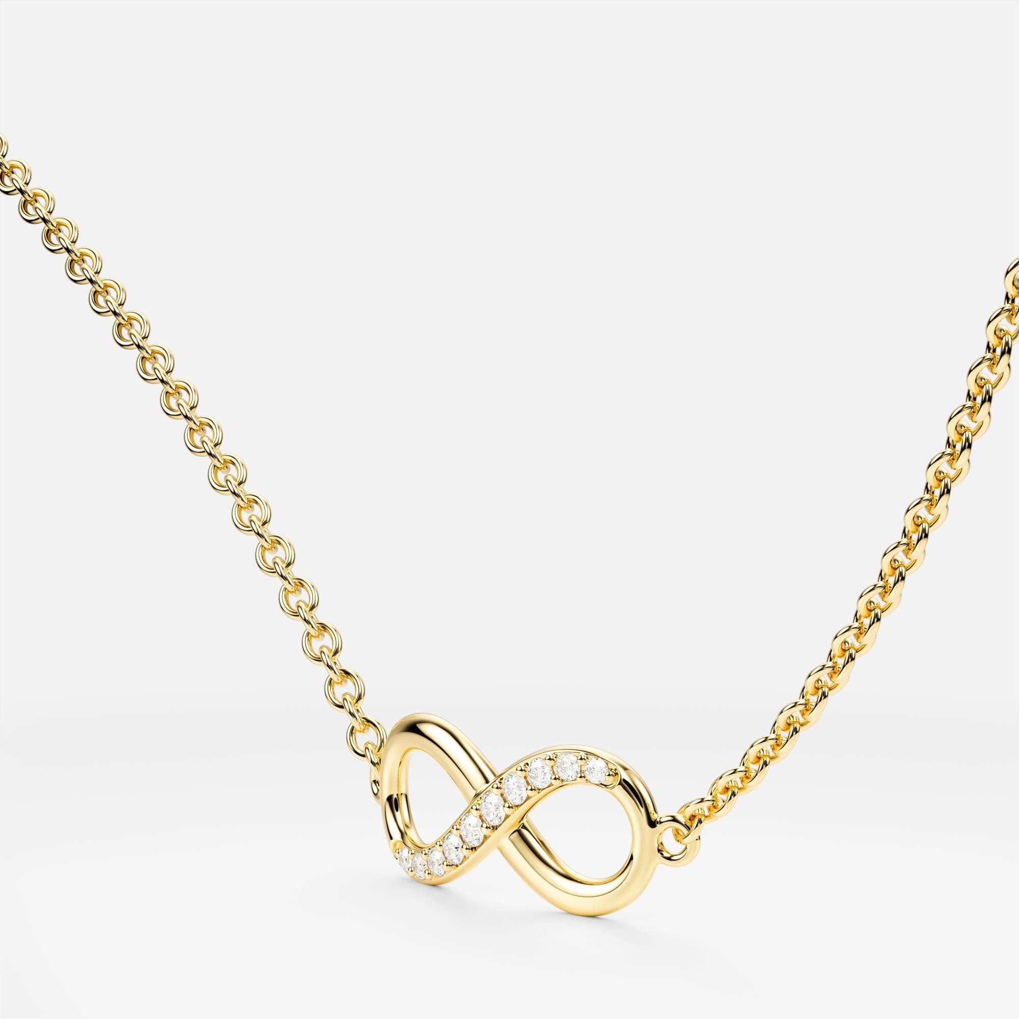Infinity Pavé — Жёлтое золото 585