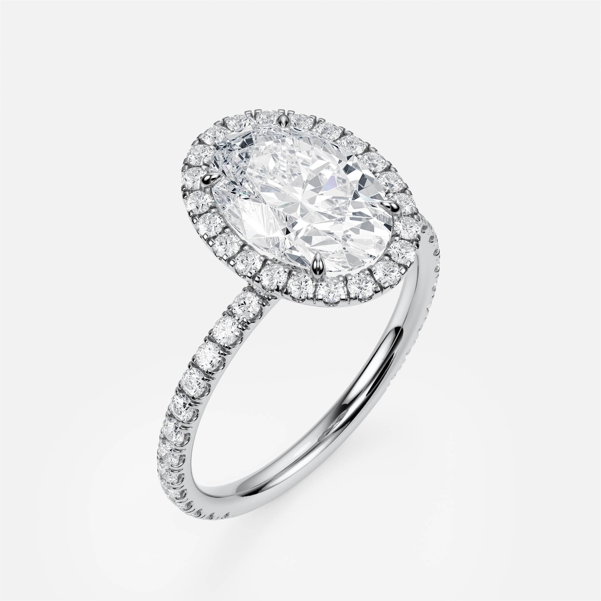 Luminous Halo — Белое золото 585, Овал