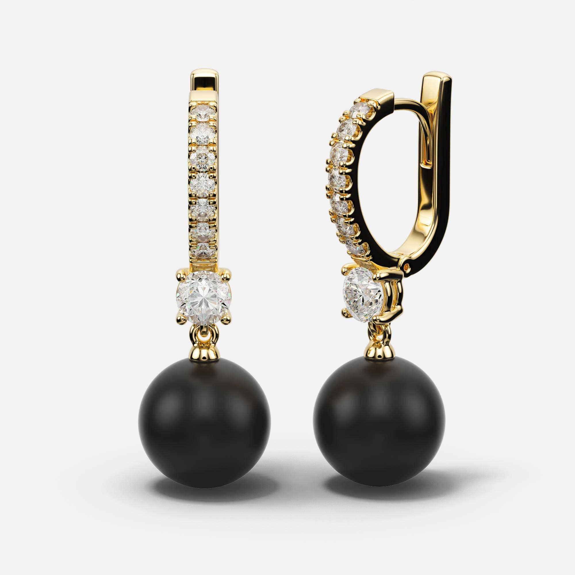 Noir Pearl Drops — Жёлтое золото 585