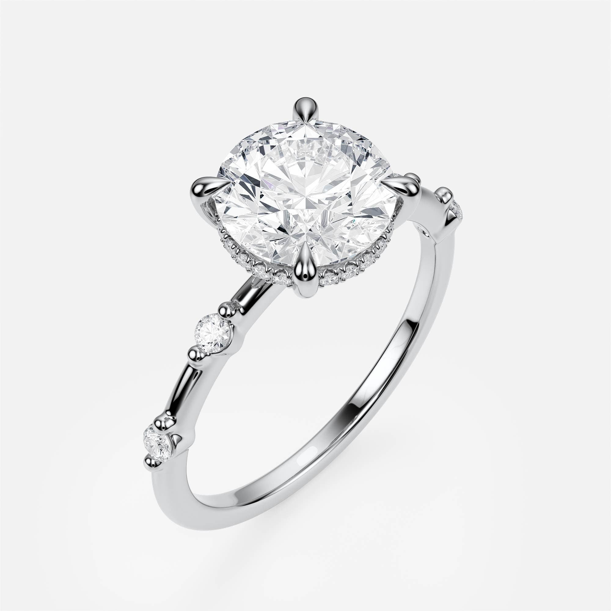 Petal Trace — White Gold 585