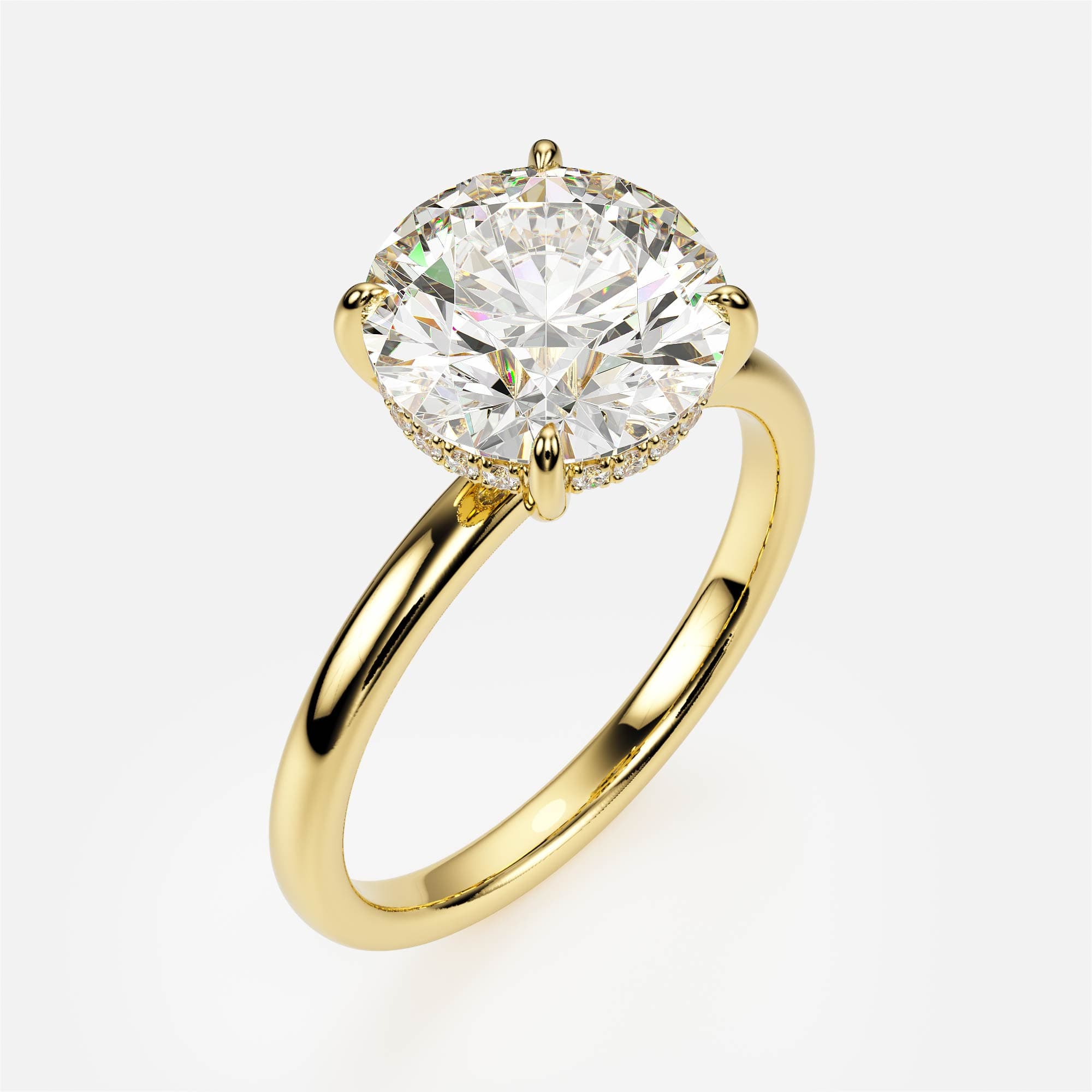 Secret Halo — Yellow Gold 585, Round