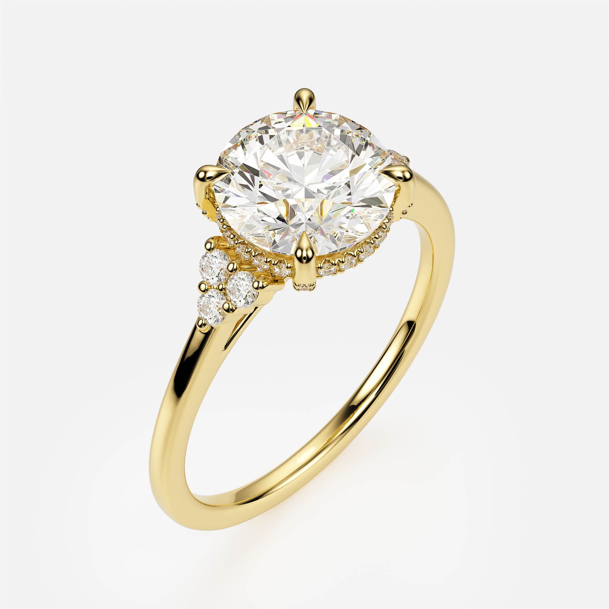 Trio Bloom — Yellow Gold 585, Round