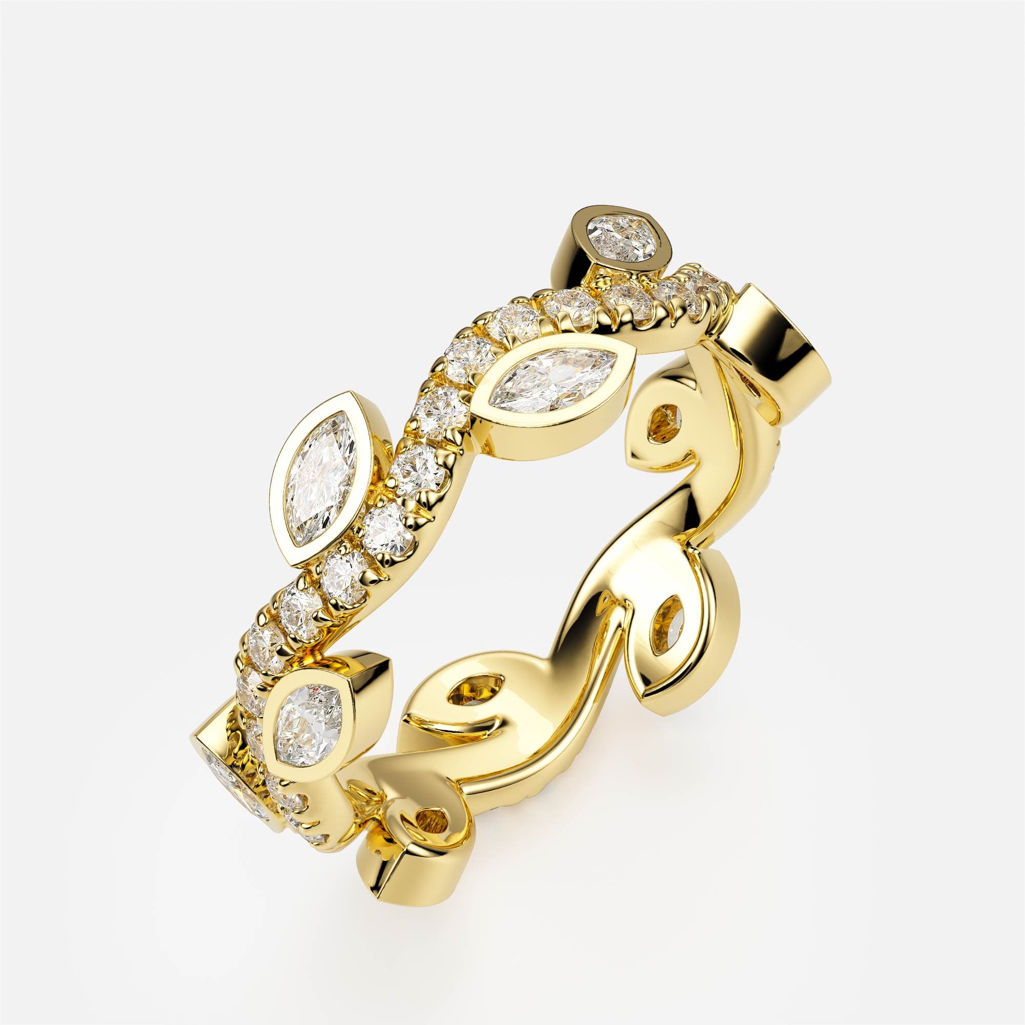 Vine Leaf — Yellow Gold 585, Marquise