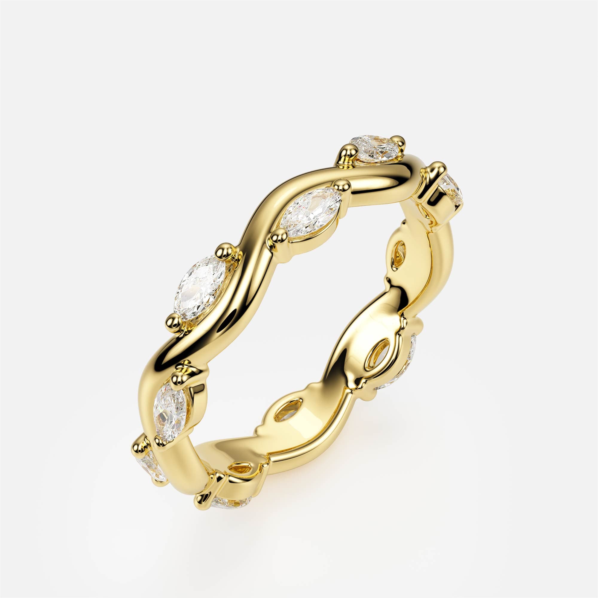 Wave Marquise — Yellow Gold 585, Marquise